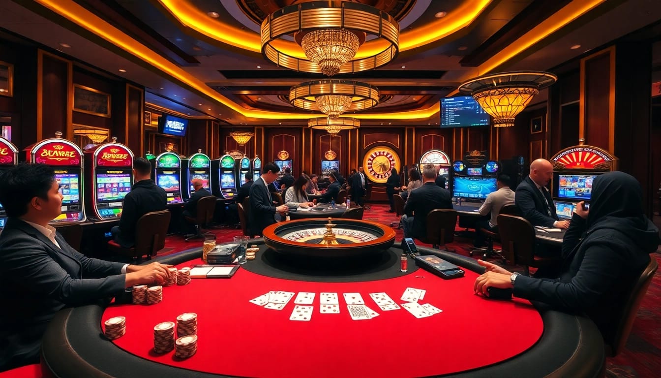 Experience the excitement of PG 88 casino with vibrant poker tables and glowing slot machines.