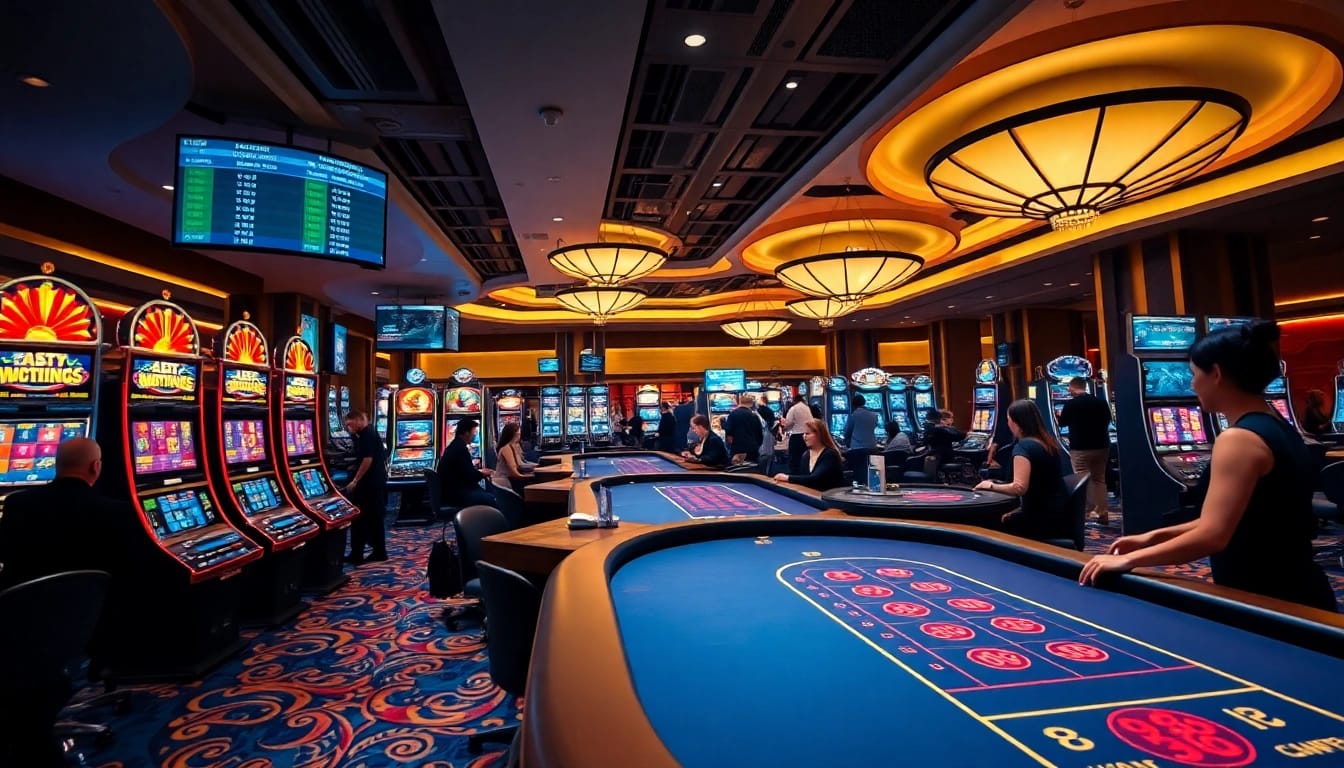 Casino atmosphere at w88.nyc showcasing vibrant tables and gaming experiences.