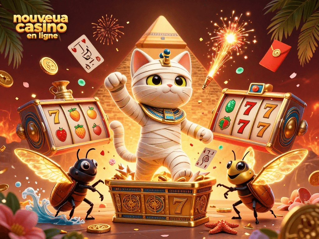 Découvrez les offres passionnantes du nouveau casino en ligne avec un chat animalier et des éléments de jeu vibrants.