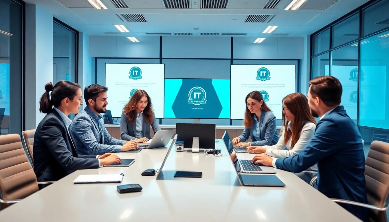 Showcase IT certifications without studying in a modern, collaborative workspace.