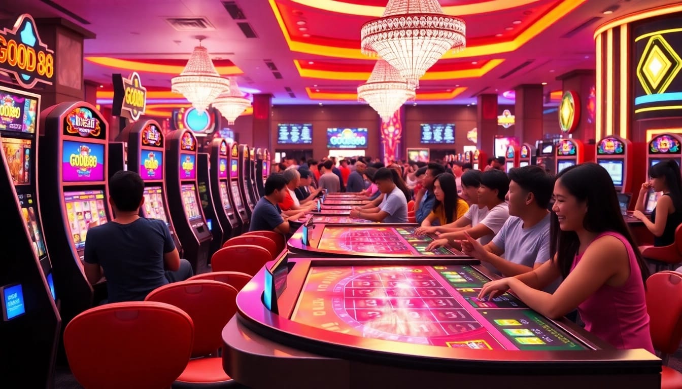 Experience the excitement of gaming at good88.hu.net with vibrant casino visuals.