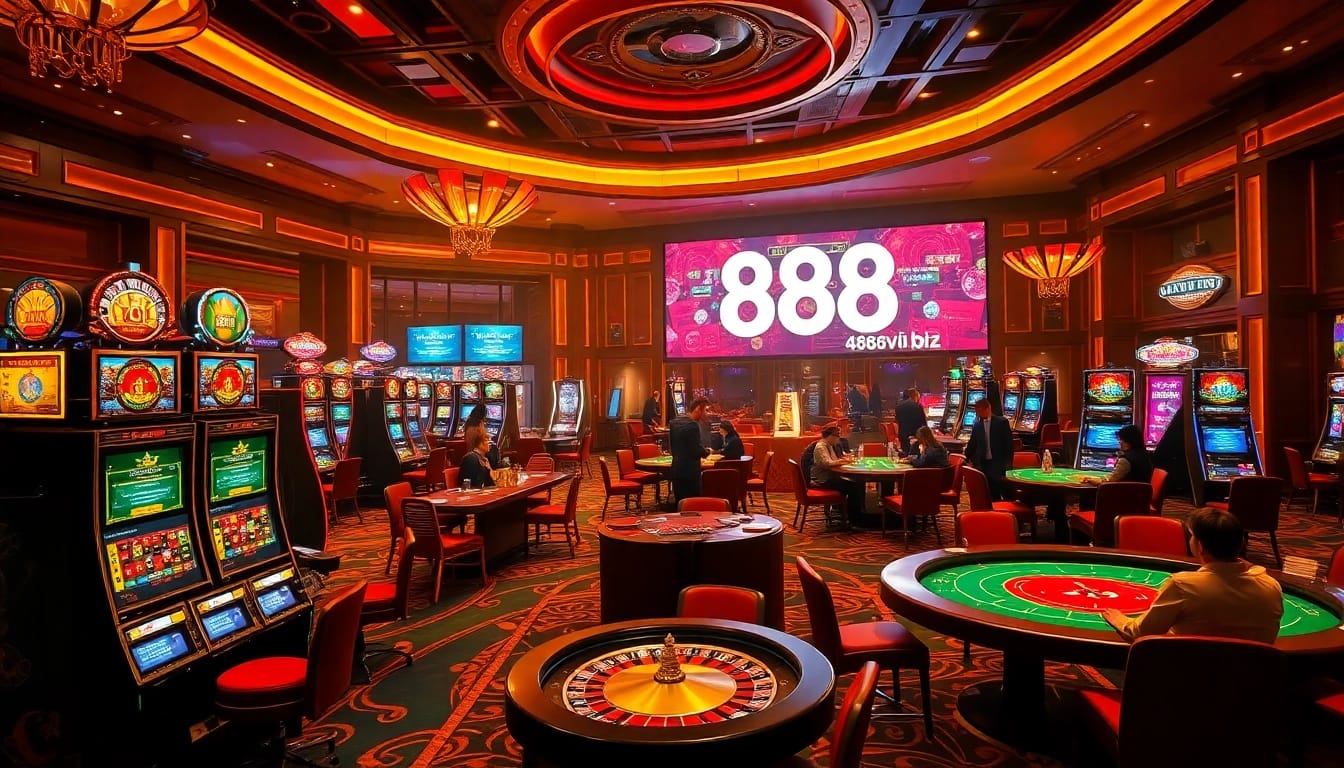 Experience thrilling games at https://888vi.biz/ with engaging slot machines and exuberant players.