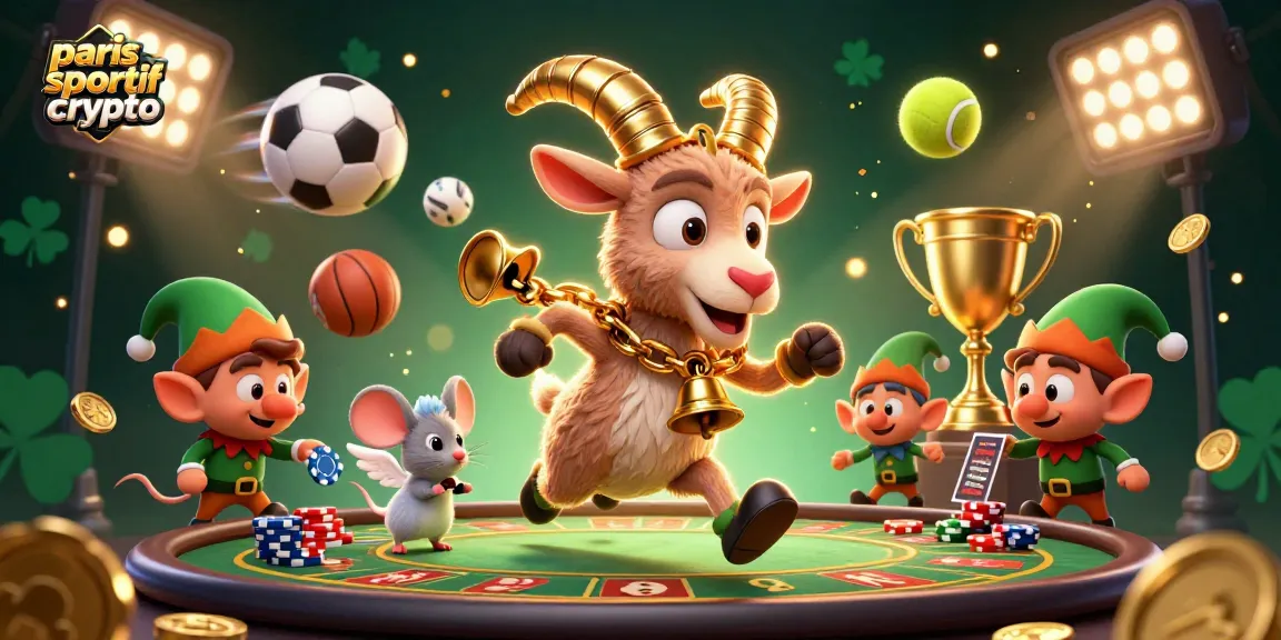 Placez vos paris sur paris sportif crypto tout en observant des personnages dans un casino animé.