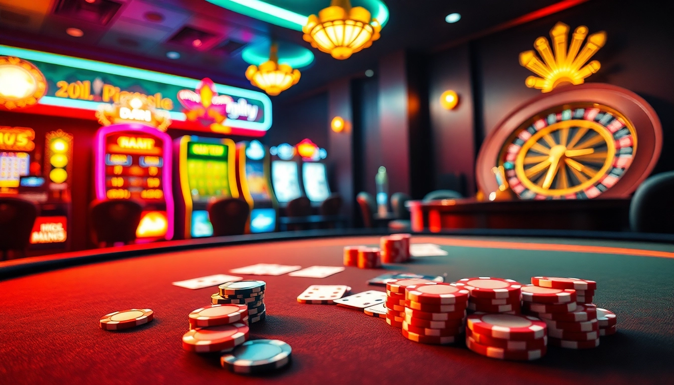 Engaging poker action at hitclub with vibrant chips, cards, and roulette for ultimate excitement.