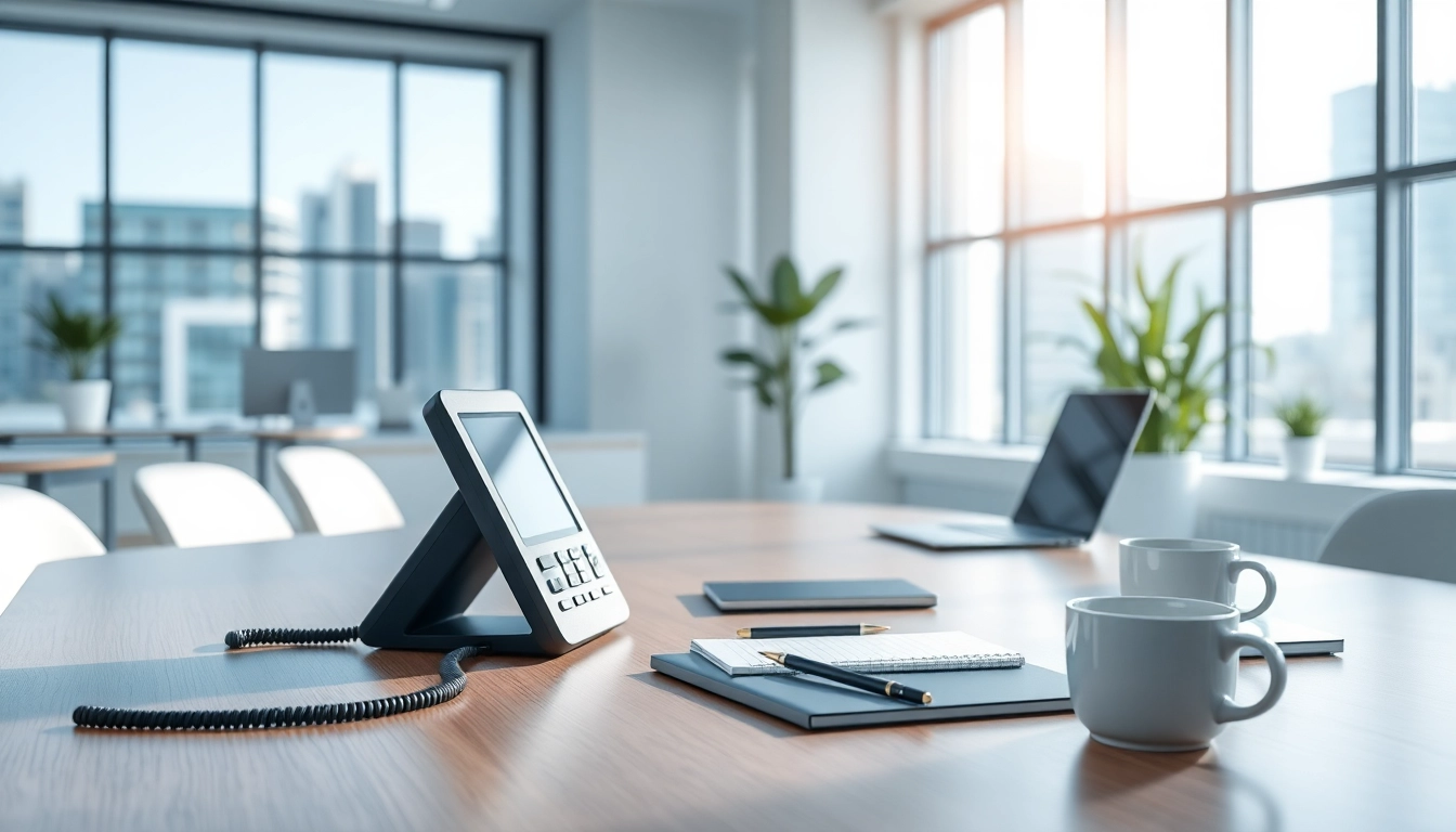 Effective business phone setup in a modern office with advanced technology features.
