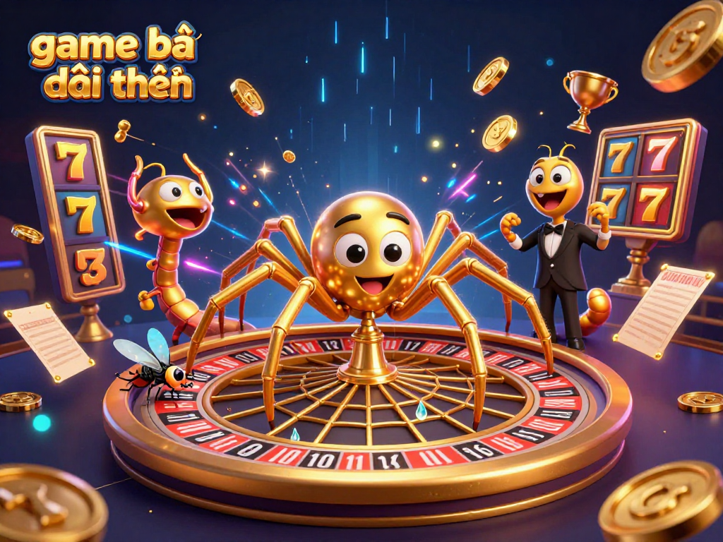 Engage in thrilling game bài đổi thưởng action with lively slots symbols and vibrant elements.