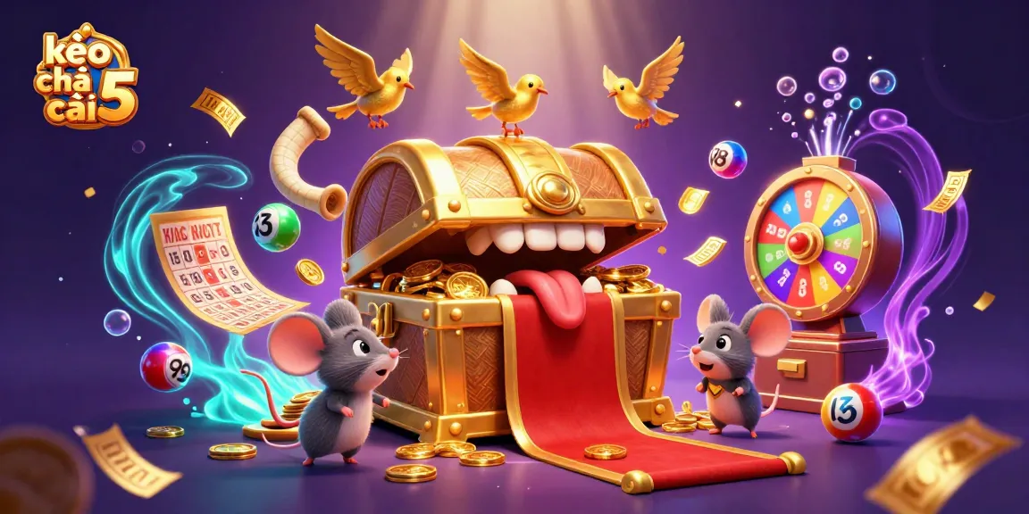 Experience the thrill of kèo nhà cái 5 with dynamic lottery balls and vibrant casino elements.
