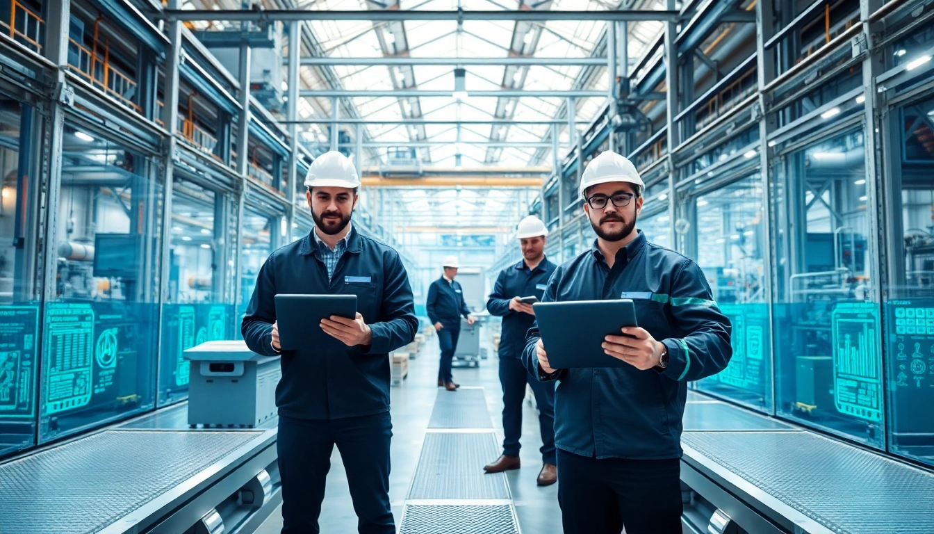 Visual representation of paperless traceability software enhancing factory operations with digital interfaces.