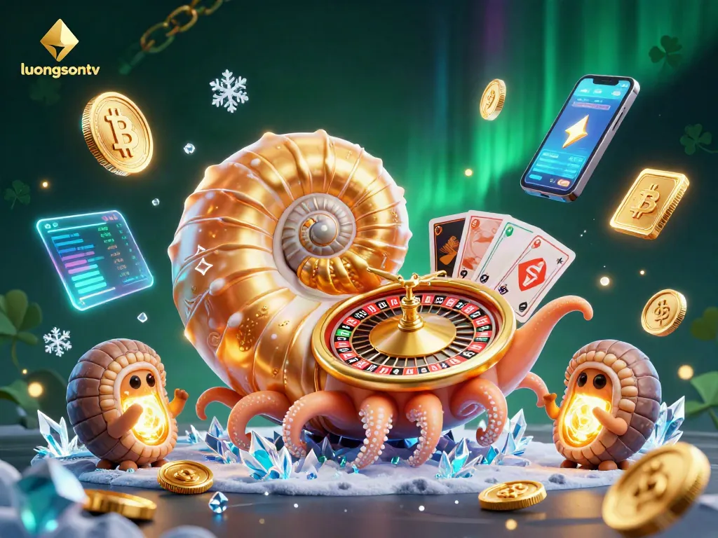 Luongsontv elevates your gaming experience with an electric nautilus roulette and glowing crypto elements.