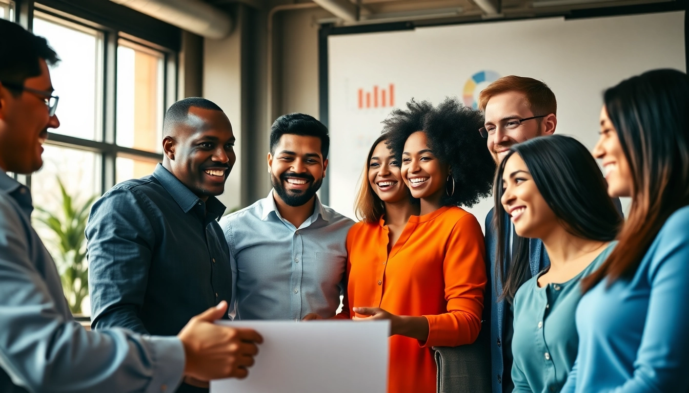 Engaging entrepreneurs collaborating to adverise your business effectively.