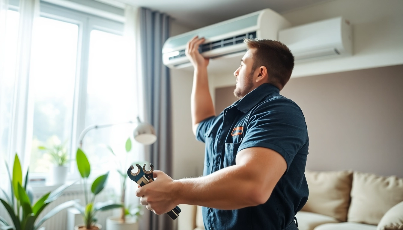 Air Conditioning Repair Tampa technician working in a residential setting, showcasing reliability and expertise.