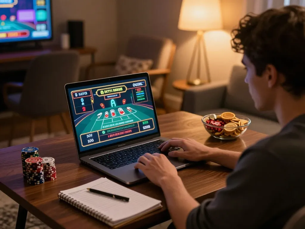 Engage with dynamic online gaming at g28-t1 with a user focused on a live casino game.