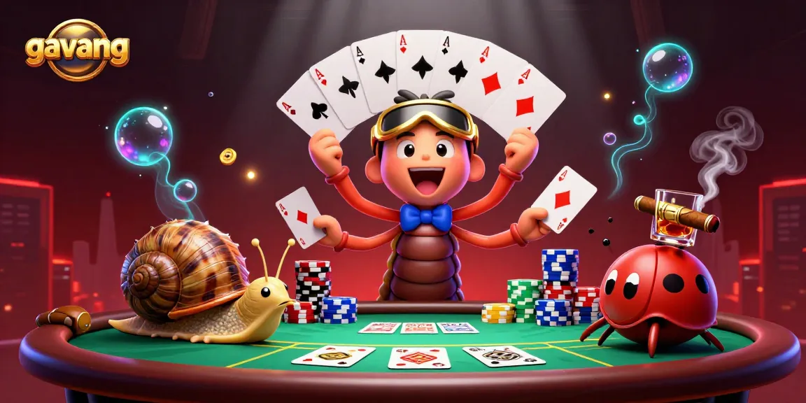 Experience thrilling poker action with the gavang dealer and exciting characters in a vibrant casino setting.