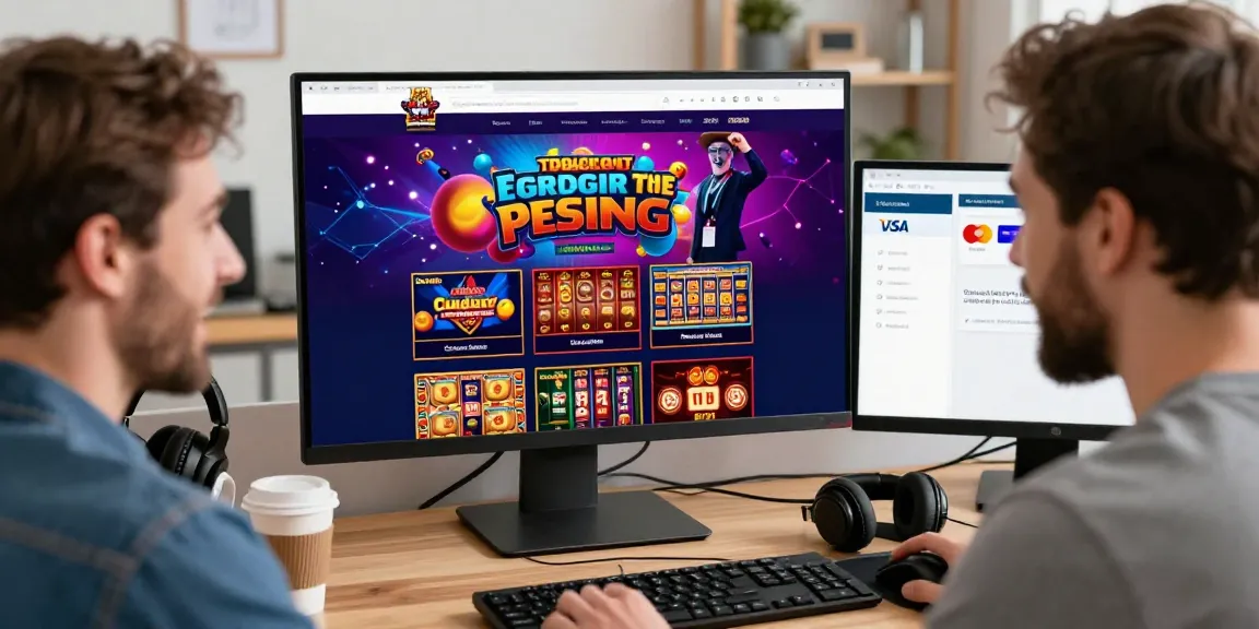 UK player browsing credit card casinos at https://scoarch.org.uk, surrounded by gaming elements and vibrant promotions.