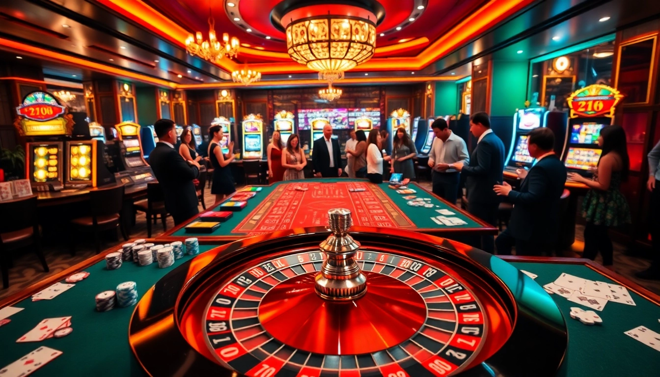 Explore the excitement of casino gaming at https://twin68.world/ with vibrant roulette and poker scenes.