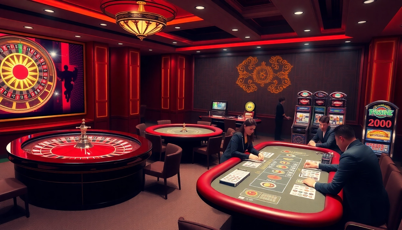Experience exciting gaming action at pg88vip.it.com with roulette wheels and vibrant slot machines.