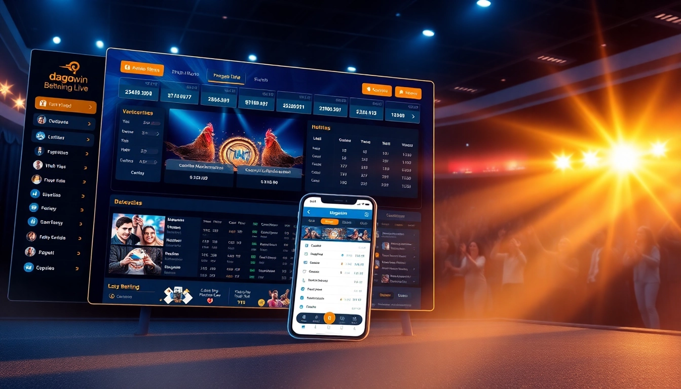 Engaging online betting platform interface for live cockfighting at dagawin.live.