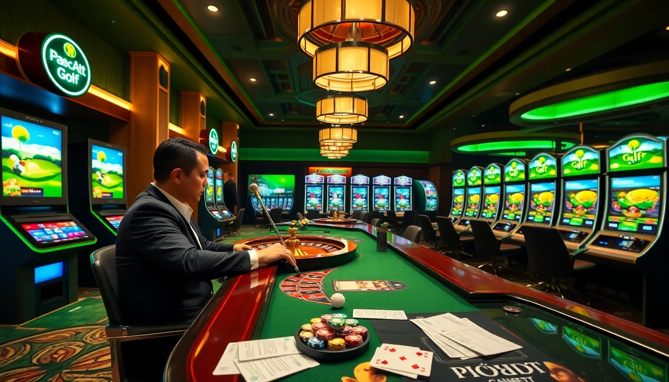 Experience thrilling gaming at https://mb66.golf/ with exciting slot machines and a golf-themed roulette wheel.