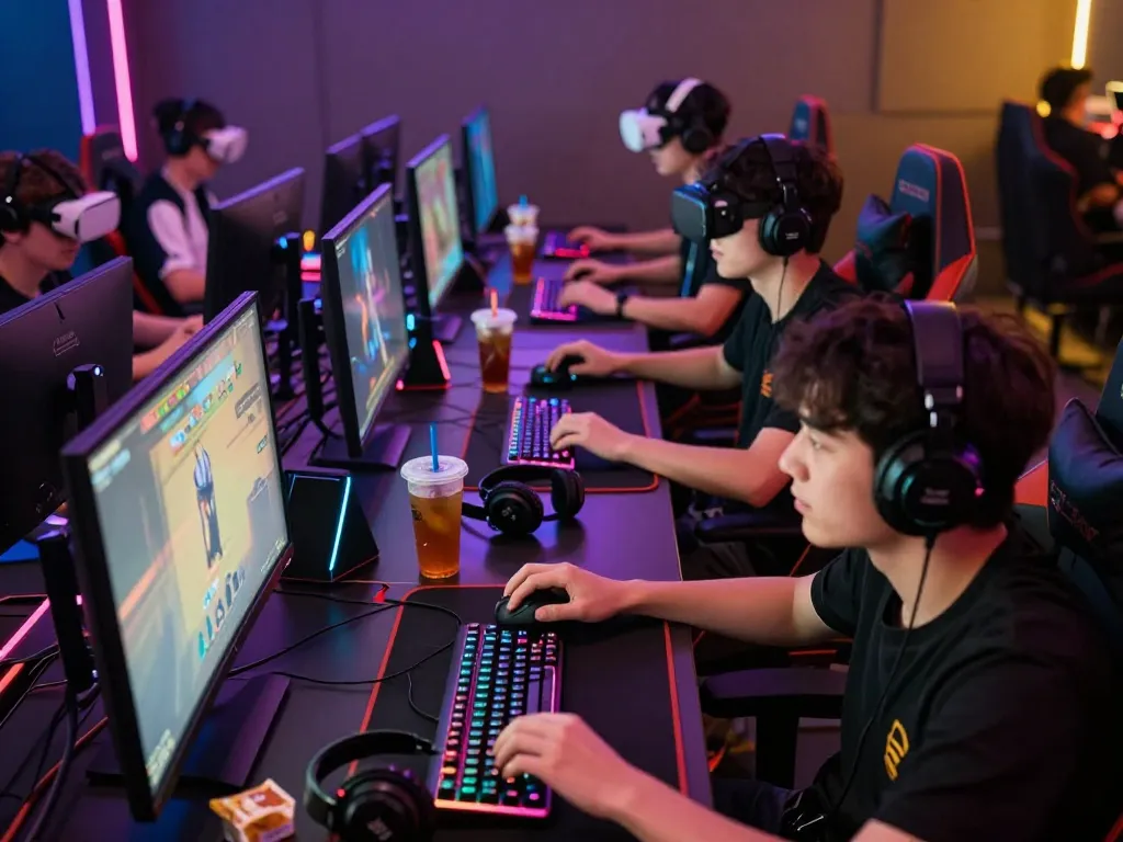 Players immersed in gaming at https://1gom.farm/ showcasing competitive spirit and tech-savvy setups.