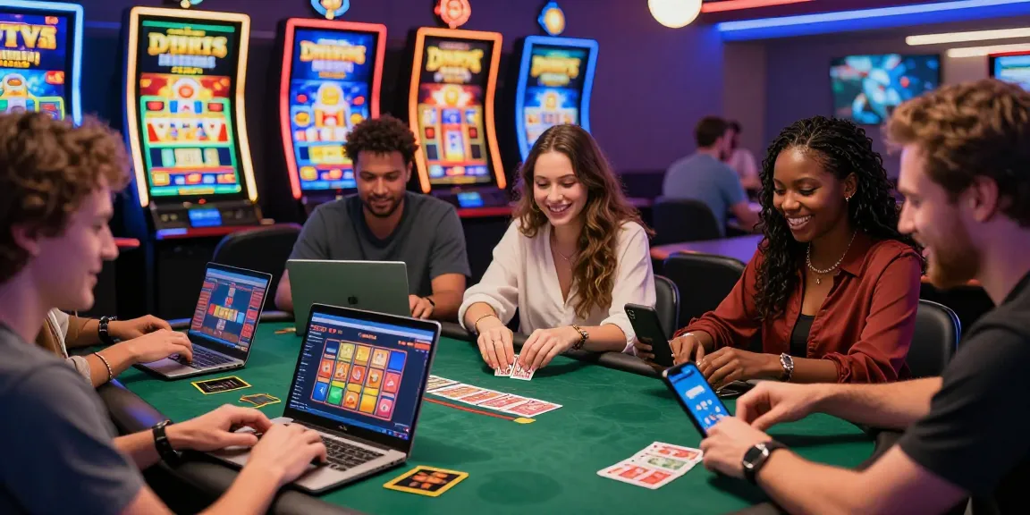 Players engaging at casinos accepting credit cards with vibrant games and bonuses.