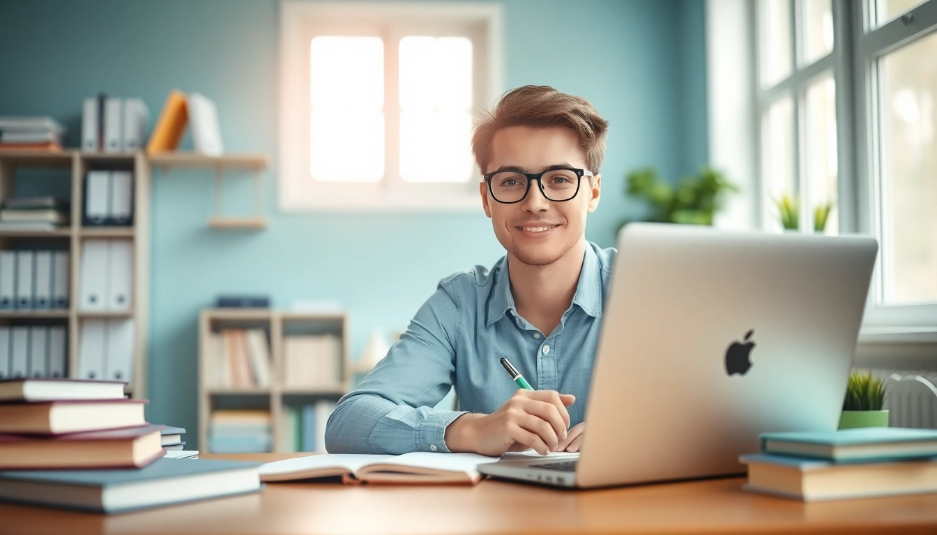Pay someone to take GRE for me image of a focused student in a bright study space.