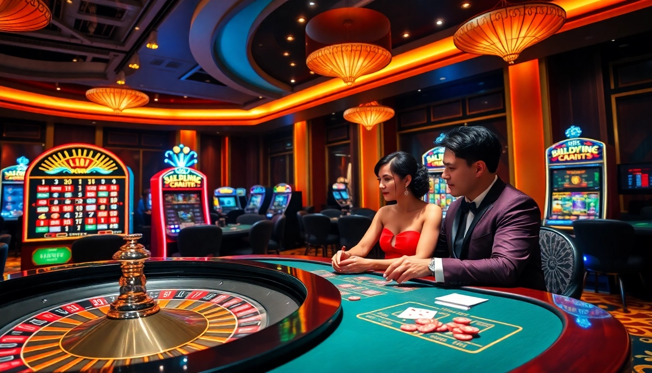 Experience the thrill at https://go88casino.pro/ as players roll dice and spin roulette in a luxurious casino.