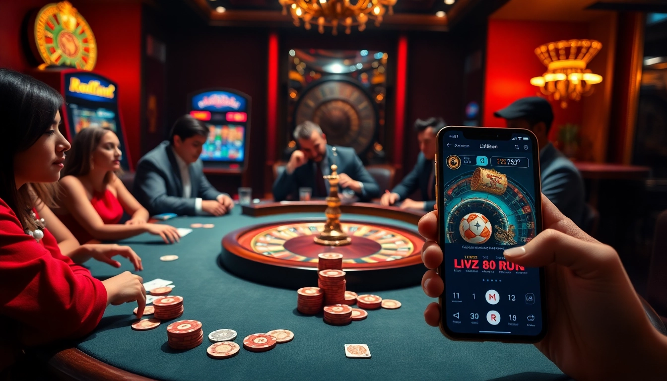 Engaging online gambling experience at https://lixi88.run/ featuring excitement at a casino table with players.