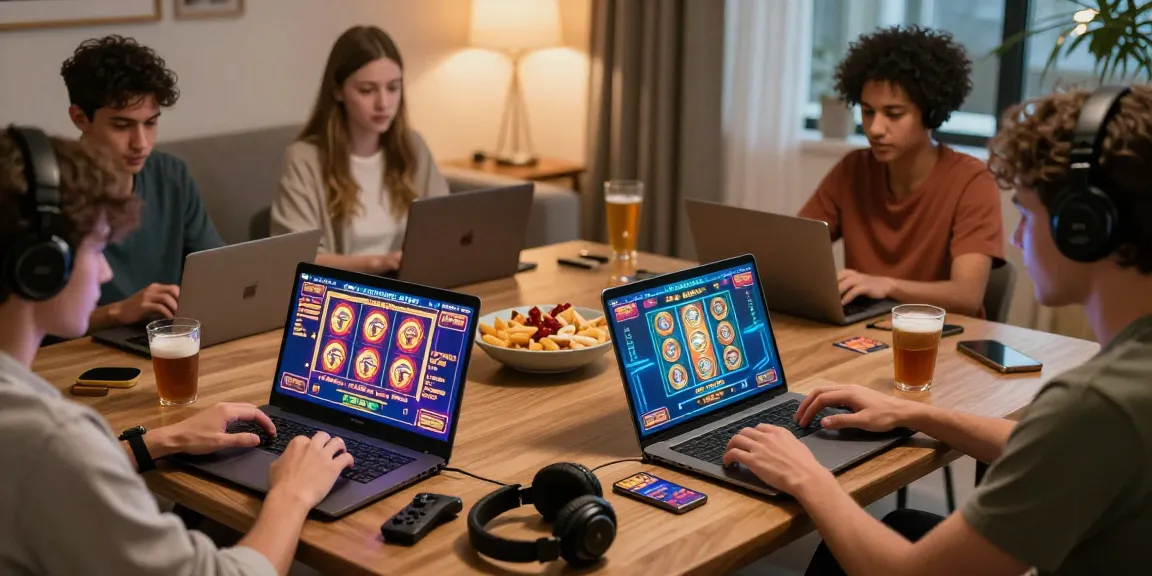 Engaging online gambling experience at https://ukspace2017.co.uk/ with players enjoying credit card casino games in a cozy modern setting.