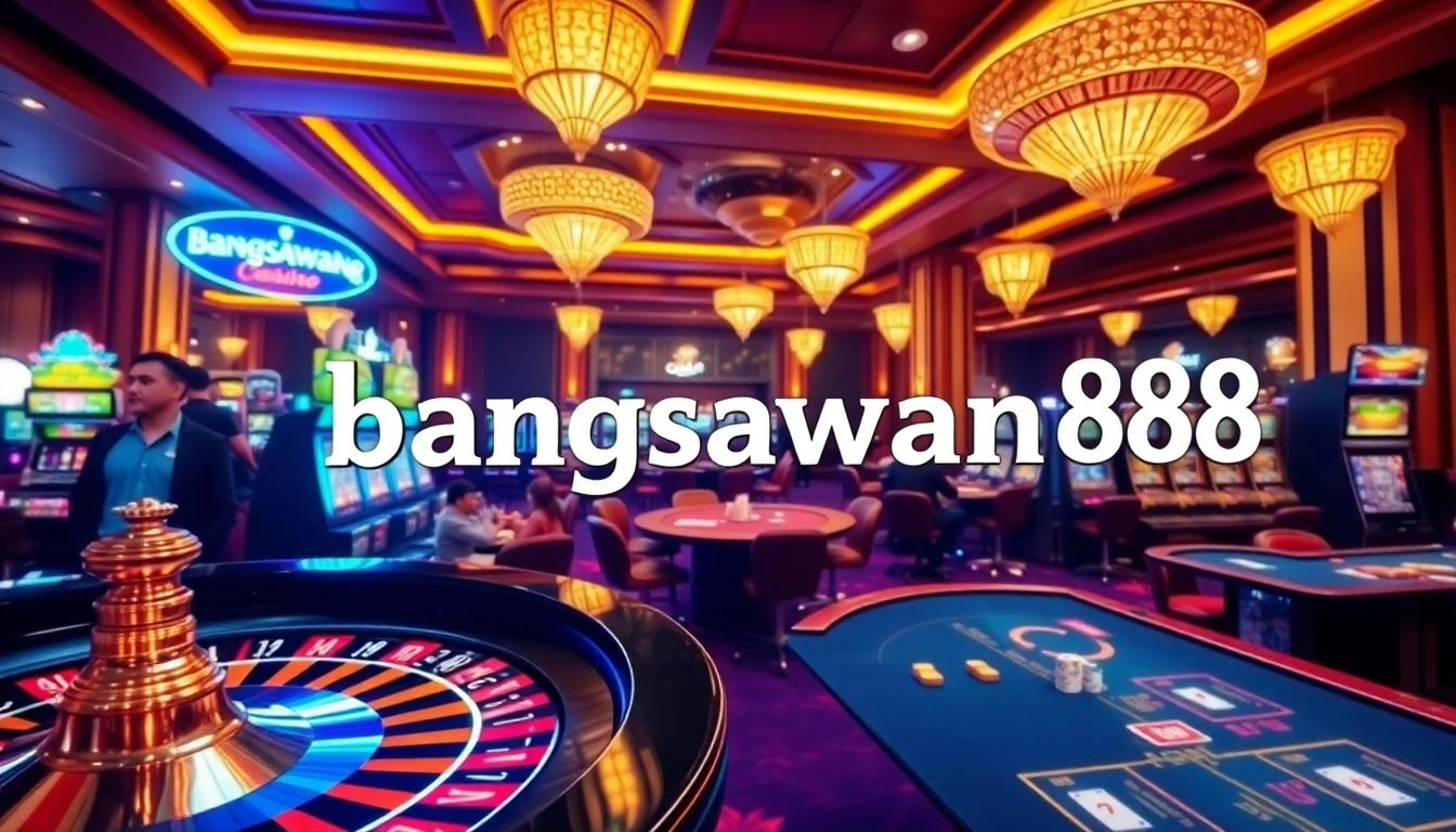 Bangsawan88 players enjoying a thrilling casino experience at poker and roulette tables.