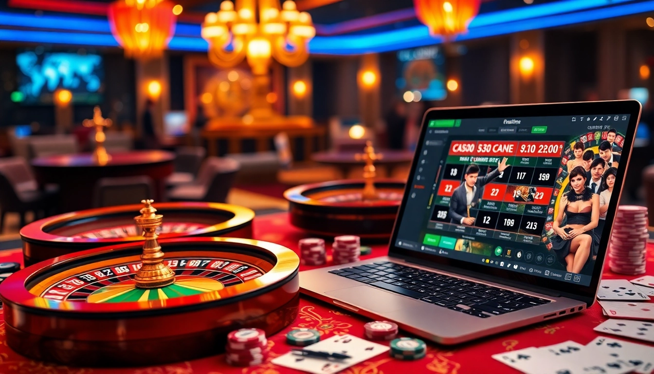 Engage with thrilling kk55 bet gameplay at a luxurious casino table filled with chips and cards.
