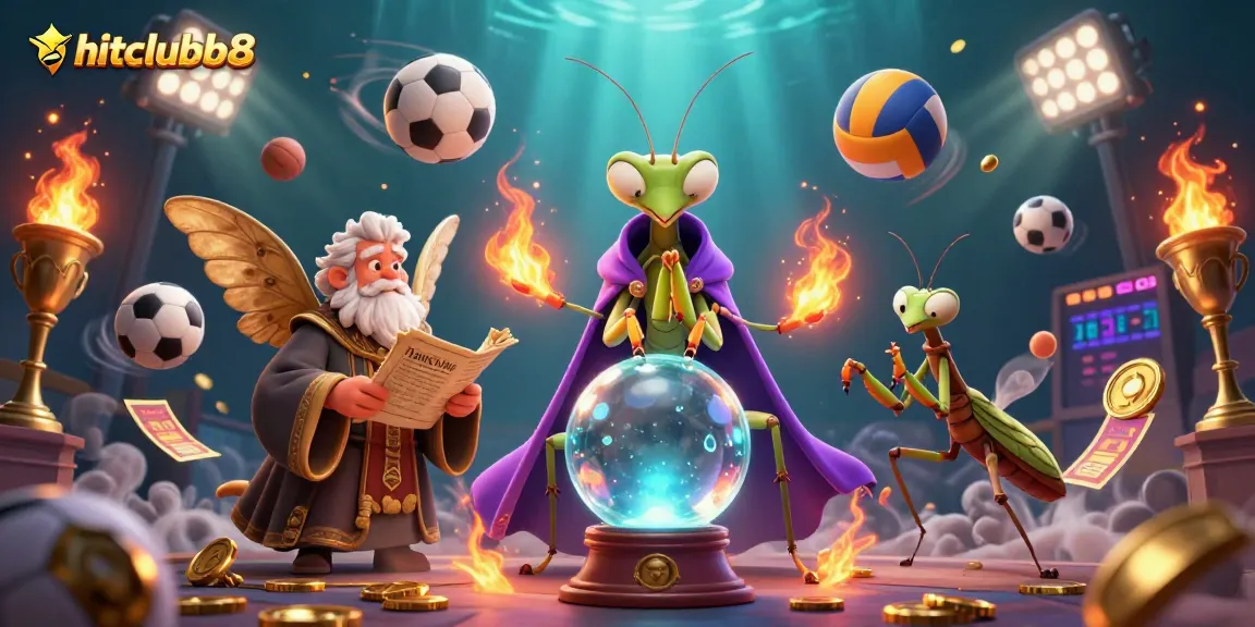 Experience hitclubb8's thrilling sports betting scene with vibrant 3D elements and engaging characters.