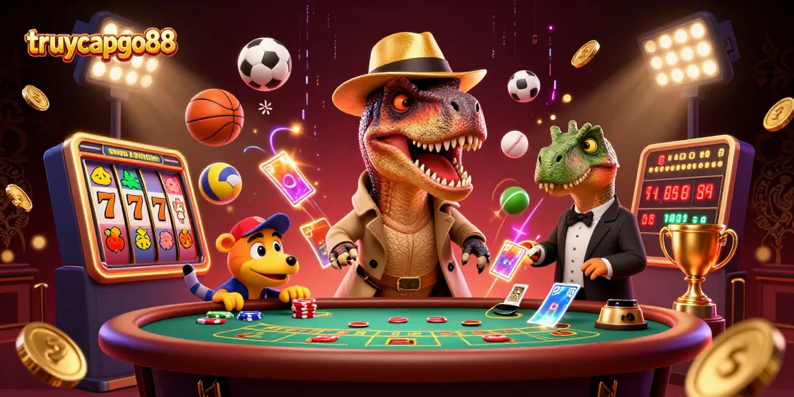 Experience the thrill of gambling at truycapgo88 with a velociraptor card counter and dynamic elements.